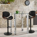 Costway Set of 2 Bentwood Barstool Mid-Century Adjustable Swivel PU