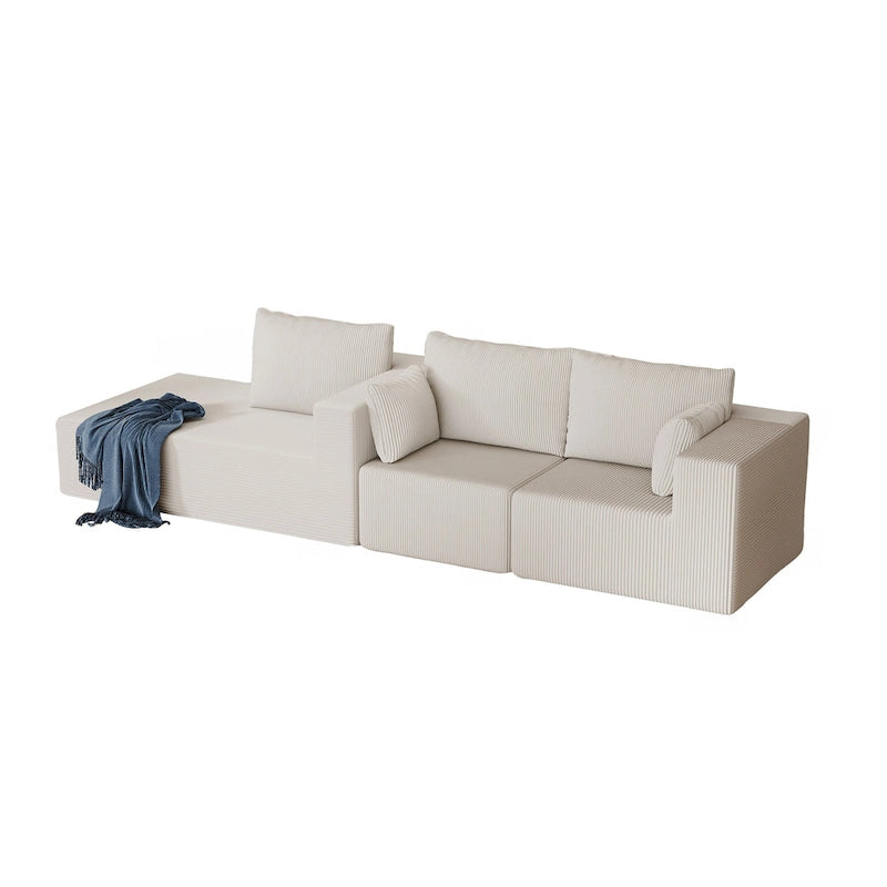 Canapé d’angle modulaire en L de 108.3 pouces avec méridienne