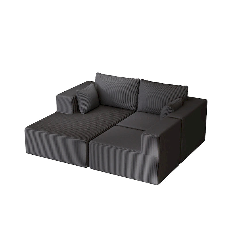 Canapé d’angle modulaire en L de 108.3 pouces avec méridienne