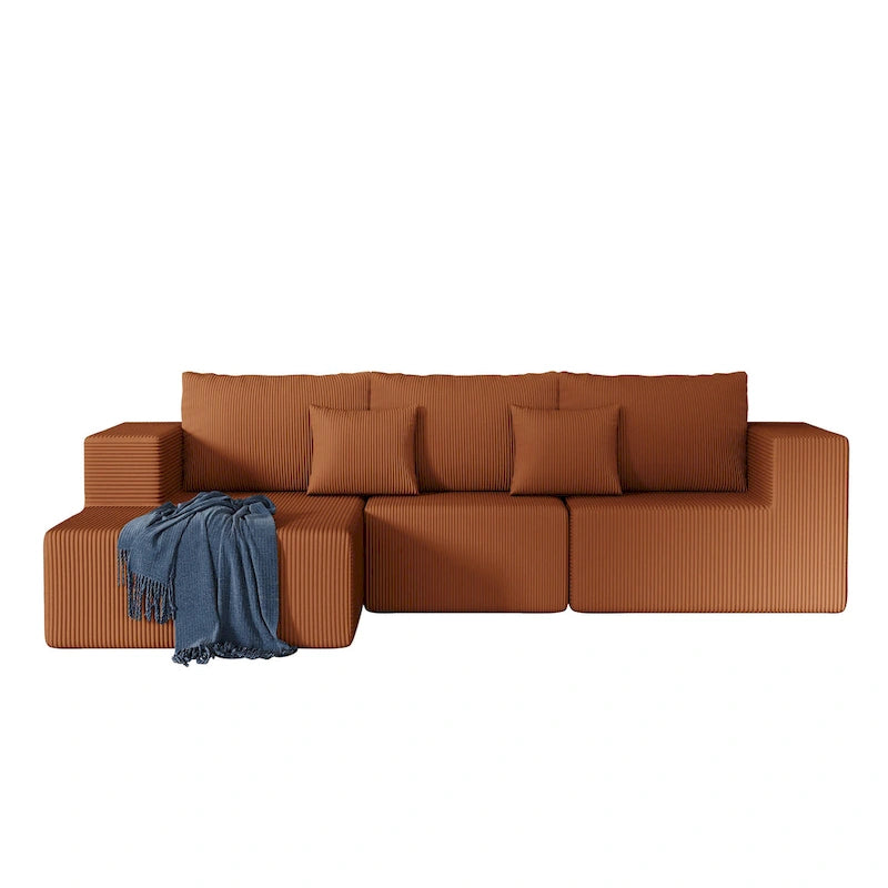 Canapé d’angle modulaire en L de 108.3 pouces avec méridienne