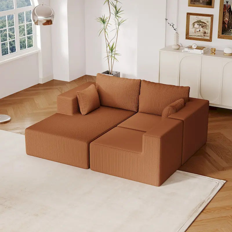 Canapé d’angle modulaire en L de 108.3 pouces avec méridienne