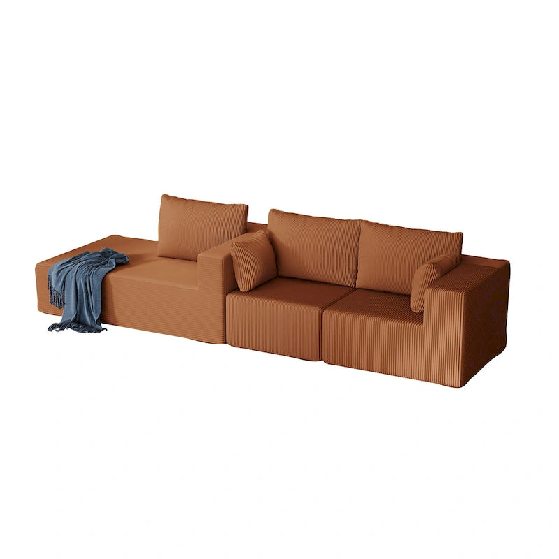 Canapé d’angle modulaire en L de 108.3 pouces avec méridienne