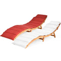2 sillones chaise longue plegables para exterior de eucalipto - Ver detalles