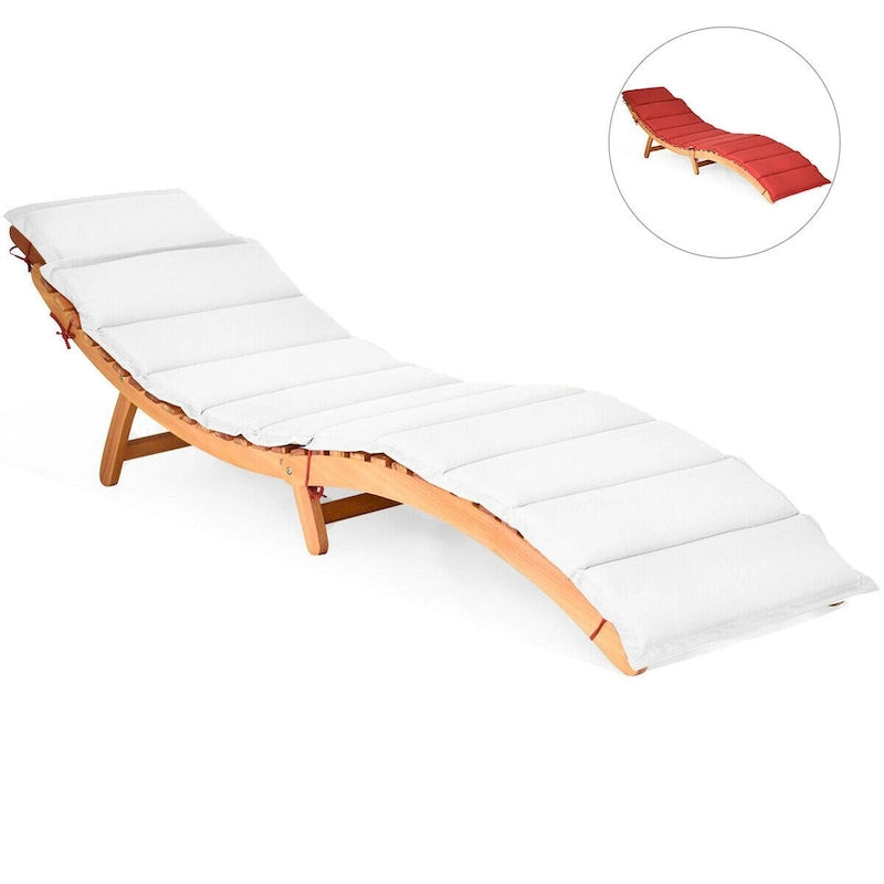 2 sillones chaise longue plegables para exterior de eucalipto - Ver detalles