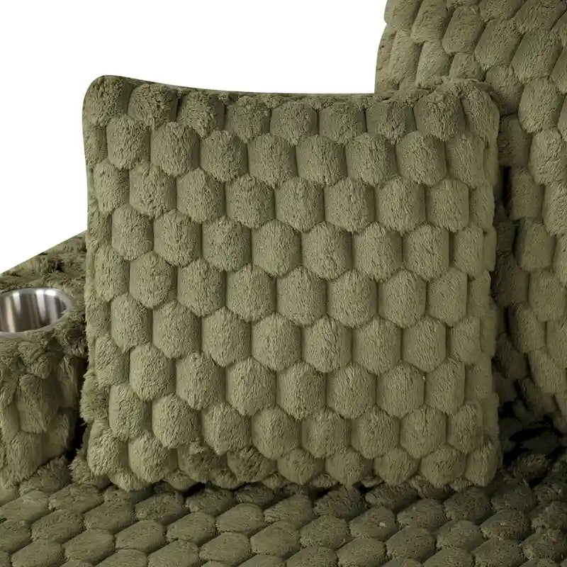 Moderne, weich gepolsterte übergroße Chaiselongue mit 2 Armlehnen