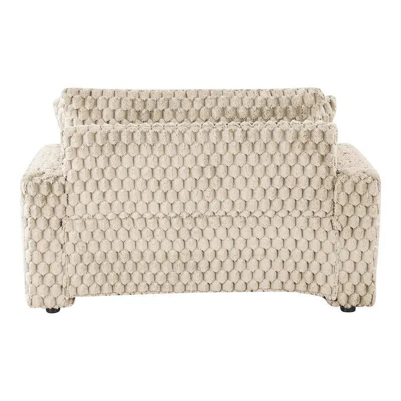 Moderne, weich gepolsterte übergroße Chaiselongue mit 2 Armlehnen