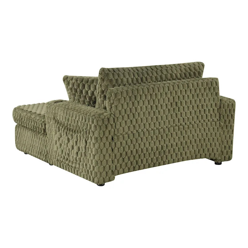 Moderne, weich gepolsterte übergroße Chaiselongue mit 2 Armlehnen