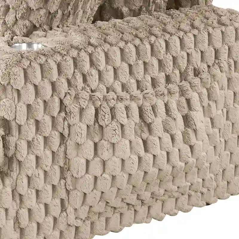 Moderne, weich gepolsterte übergroße Chaiselongue mit 2 Armlehnen