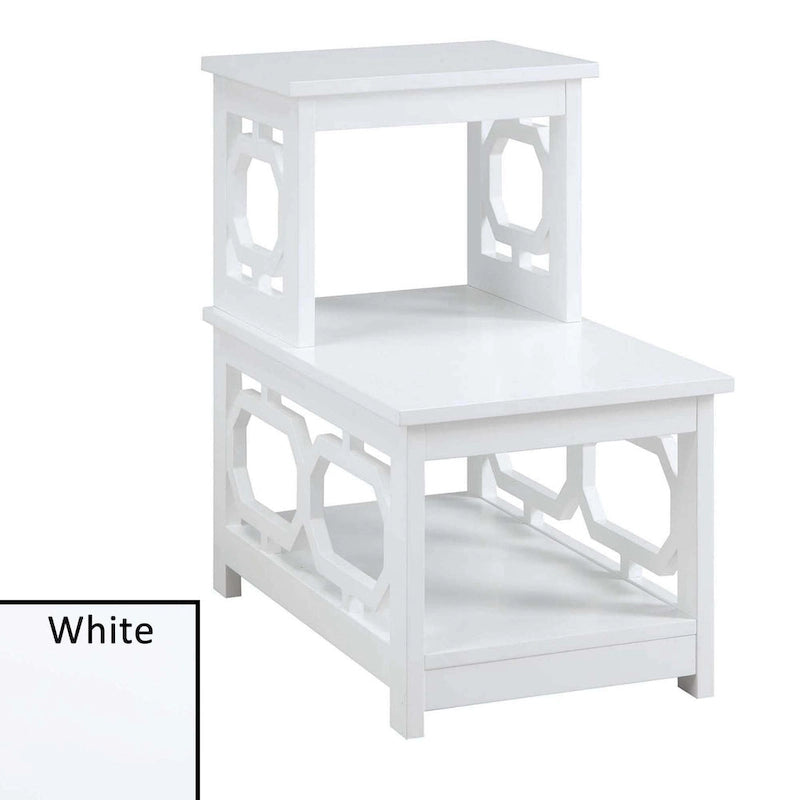 Mesa auxiliar de dos niveles para colocar junto a una silla