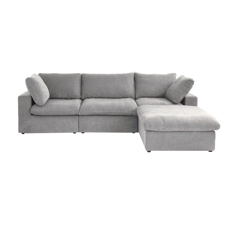 Canapé d’angle moderne modulaire et convertible en L