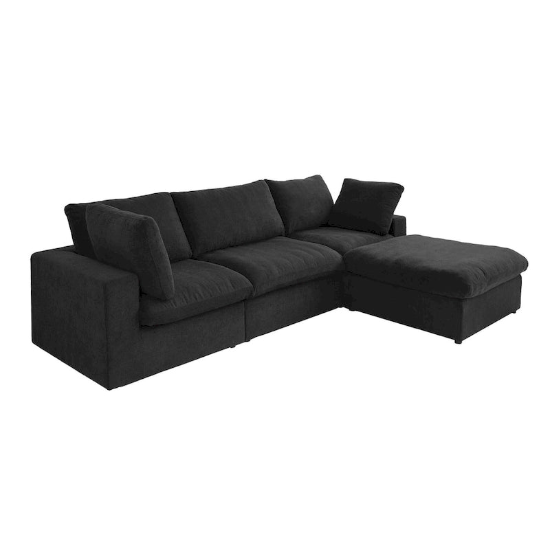 Canapé d’angle moderne modulaire et convertible en L