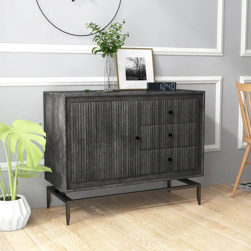 Armario decorativo de madera con 3 cajones - 39.5 x 16 x 31
