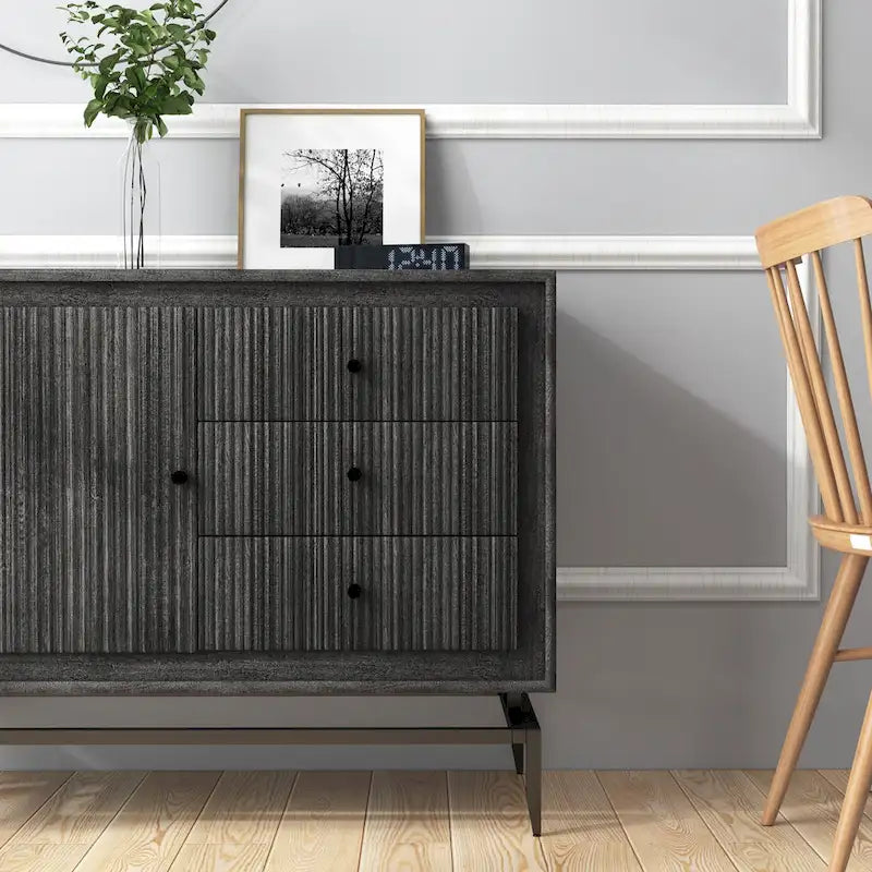Armario decorativo de madera con 3 cajones - 39.5 x 16 x 31