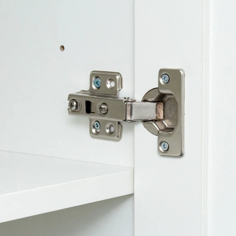 Hoher Kleiderschrank mit 2 Türen und 3 Fächern