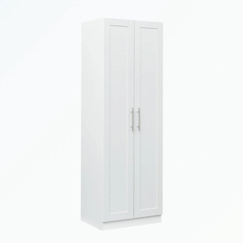 Hoher Kleiderschrank mit 2 Türen und 3 Fächern