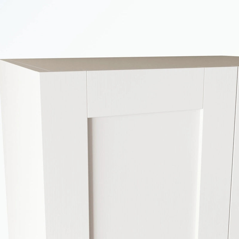 Hoher Kleiderschrank mit 2 Türen und 3 Fächern