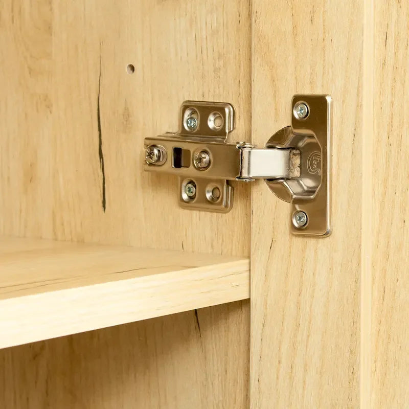 Hoher Kleiderschrank mit 2 Türen und 3 Fächern