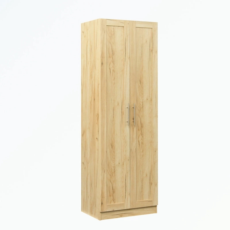 Hoher Kleiderschrank mit 2 Türen und 3 Fächern