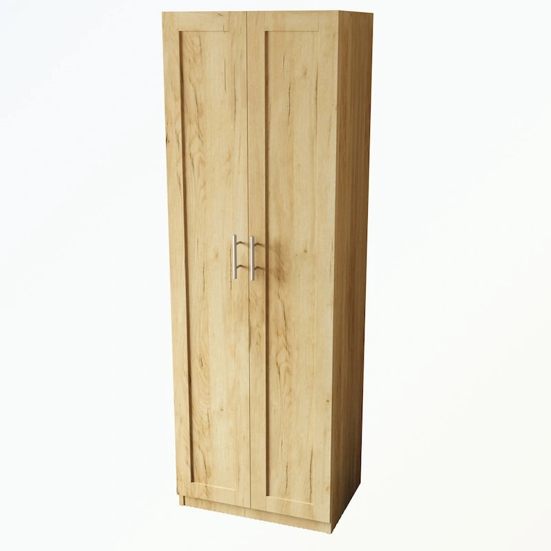 Hoher Kleiderschrank mit 2 Türen und 3 Fächern