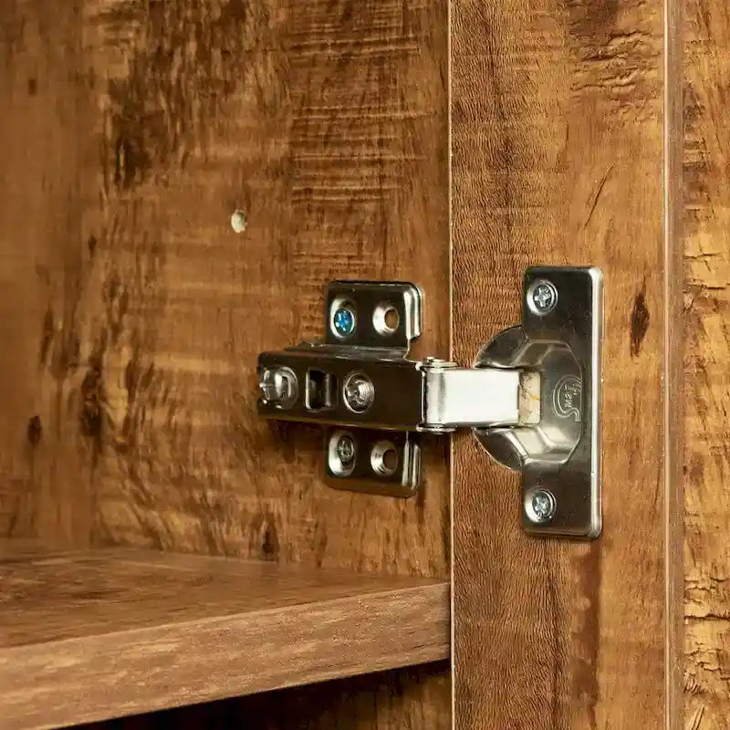 Hoher Kleiderschrank mit 2 Türen und 3 Fächern