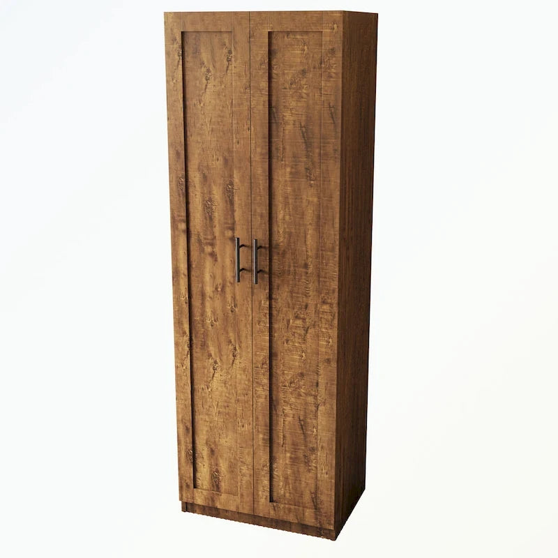 Hoher Kleiderschrank mit 2 Türen und 3 Fächern