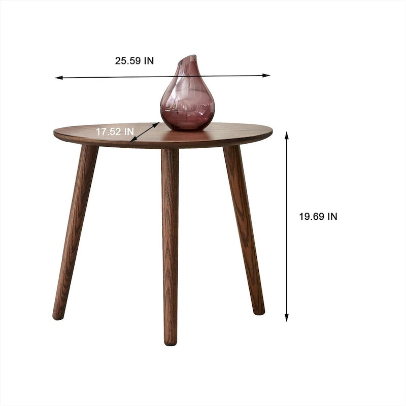 Niedriger Couchtisch mit Tischplatte aus 100 % massiver Eiche