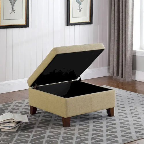 Quadratischer Sitzhocker mit Stauraum, 28 Zoll