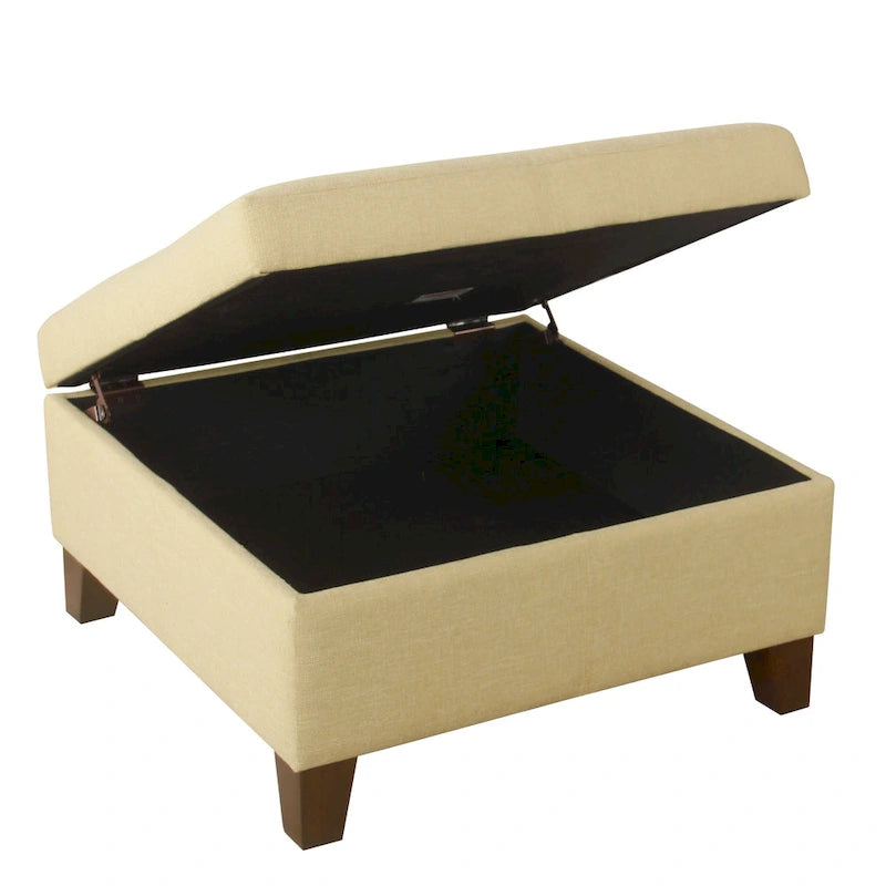 Quadratischer Sitzhocker mit Stauraum, 28 Zoll