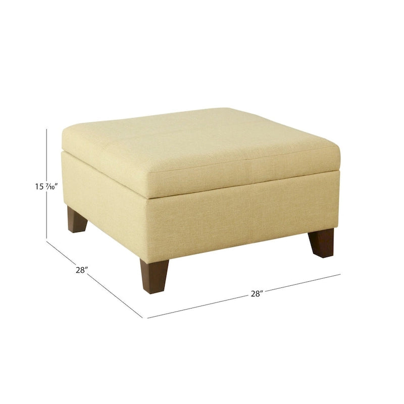 Quadratischer Sitzhocker mit Stauraum, 28 Zoll