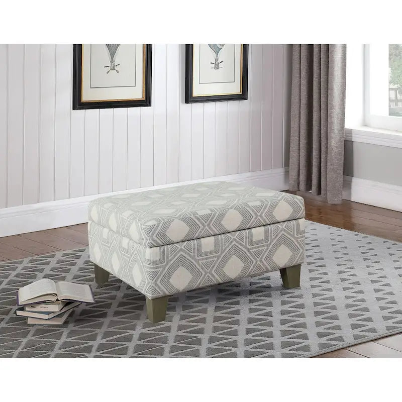 Quadratischer Sitzhocker mit Stauraum, 28 Zoll
