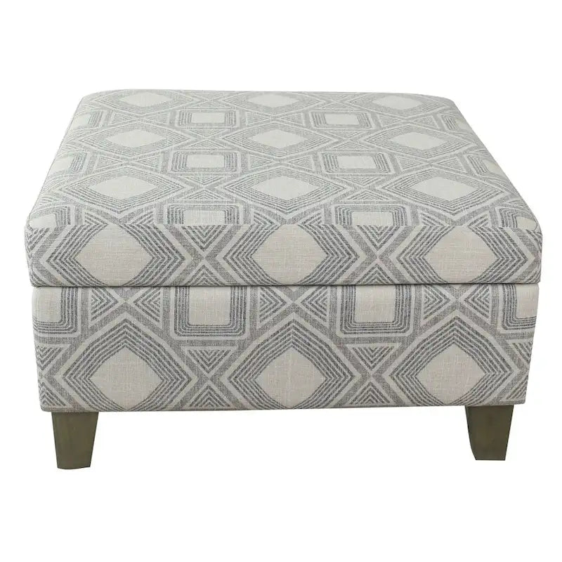 Quadratischer Sitzhocker mit Stauraum, 28 Zoll