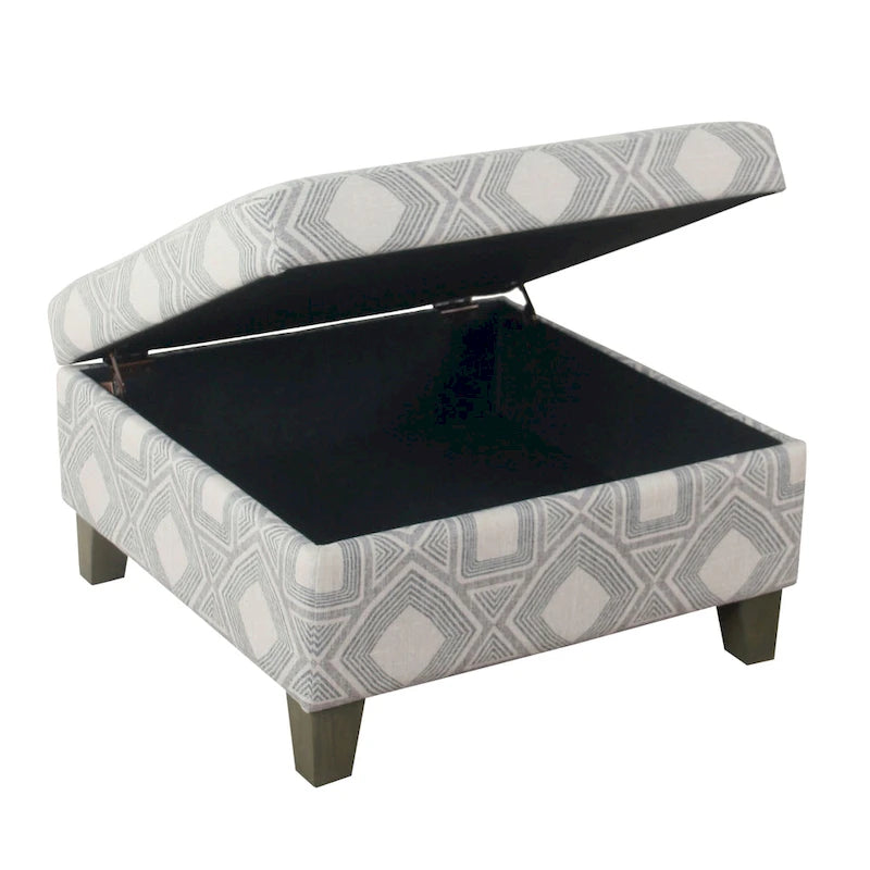Quadratischer Sitzhocker mit Stauraum, 28 Zoll