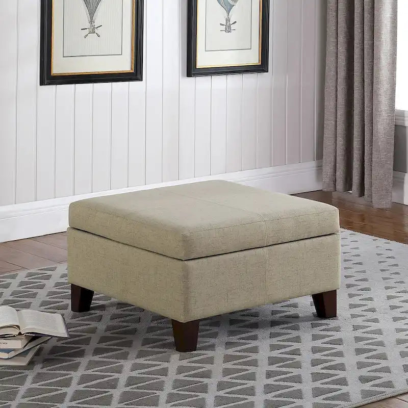 Quadratischer Sitzhocker mit Stauraum, 28 Zoll