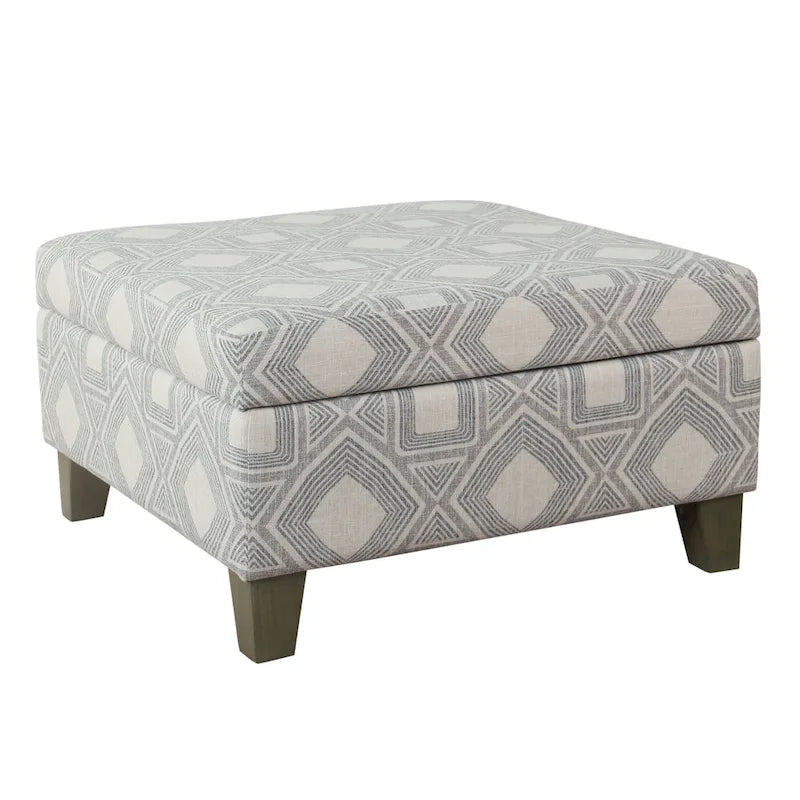 Quadratischer Sitzhocker mit Stauraum, 28 Zoll