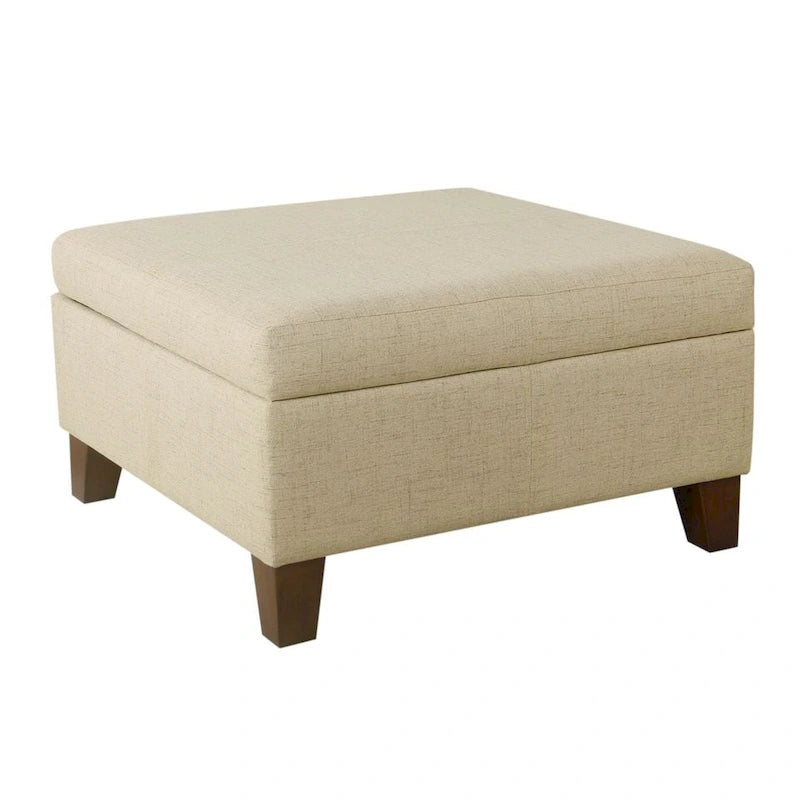 Quadratischer Sitzhocker mit Stauraum, 28 Zoll