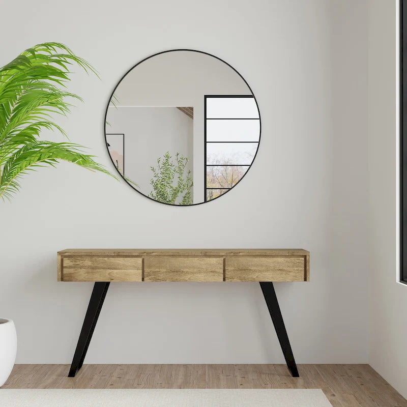 Console industrielle moderne de 60 pouces, table pour canapé - 60 W x 16 D x 30 H