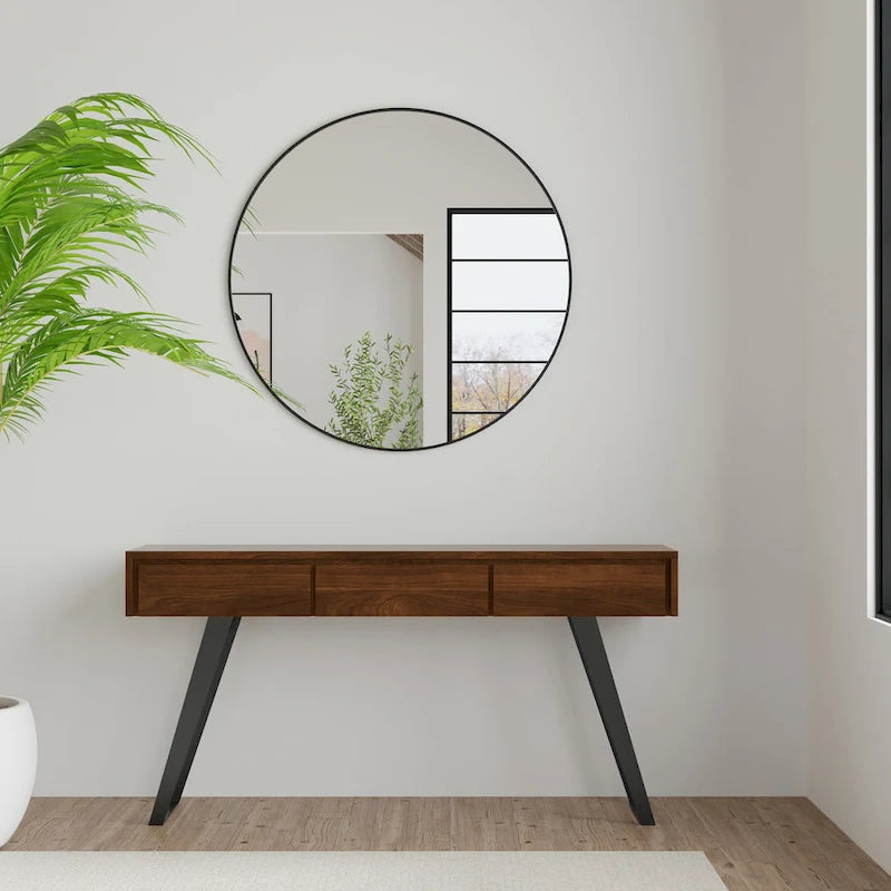 Console industrielle moderne de 60 pouces, table pour canapé - 60 W x 16 D x 30 H