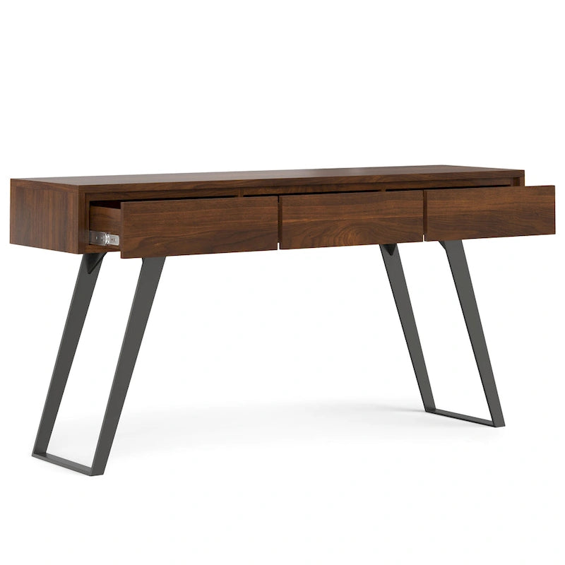 Console industrielle moderne de 60 pouces, table pour canapé - 60 W x 16 D x 30 H