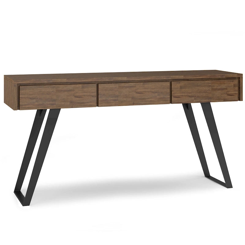 Console industrielle moderne de 60 pouces, table pour canapé - 60 W x 16 D x 30 H