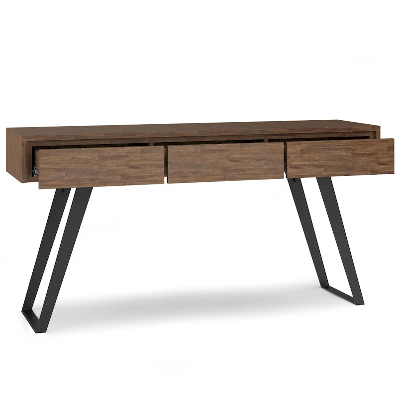 Console industrielle moderne de 60 pouces, table pour canapé - 60 W x 16 D x 30 H