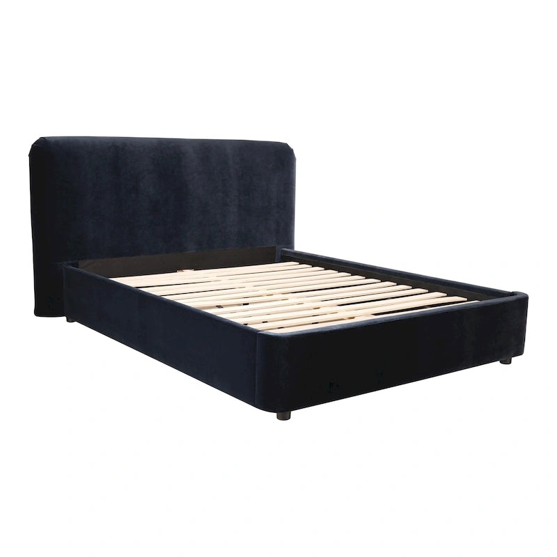 Cama de plataforma moderna tapizada