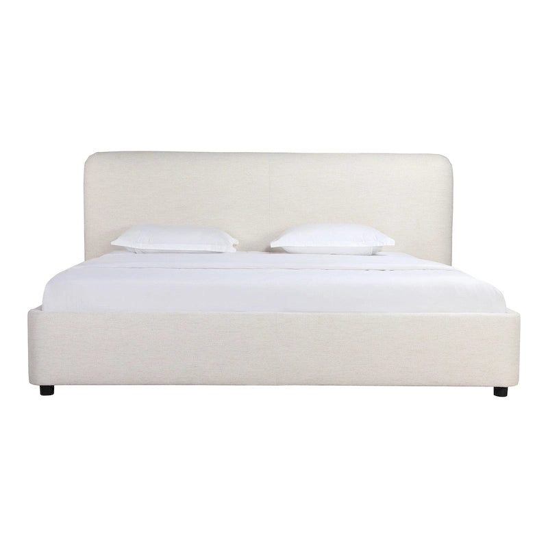 Cama de plataforma moderna tapizada