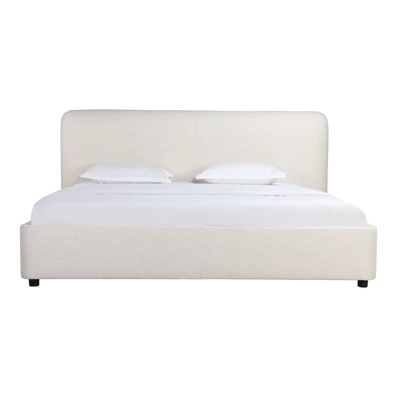 Cama de plataforma moderna tapizada