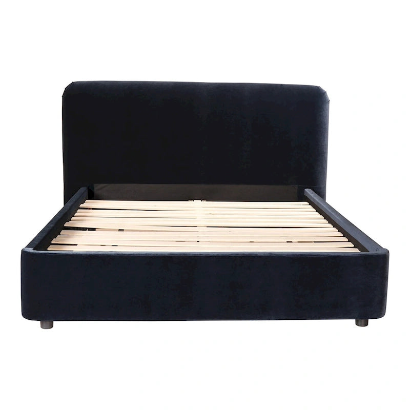 Cama de plataforma moderna tapizada