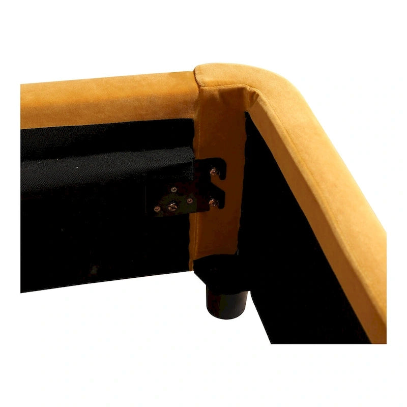 Cama de plataforma moderna tapizada