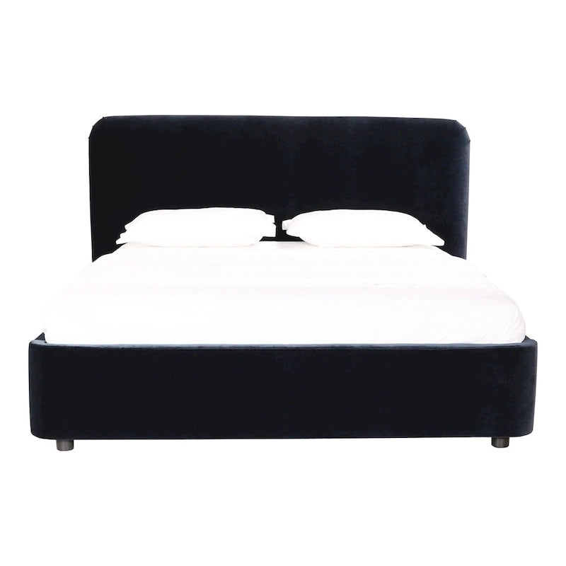 Cama de plataforma moderna tapizada