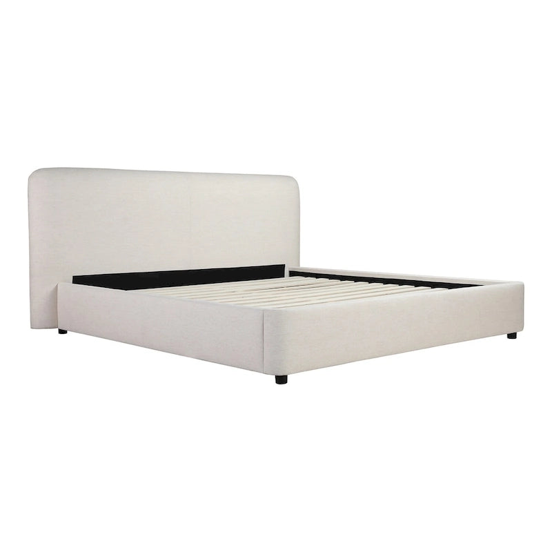 Cama de plataforma moderna tapizada