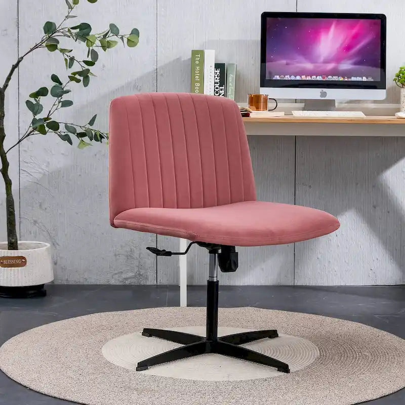 Silla de oficina giratoria ajustable de 360° con base negra