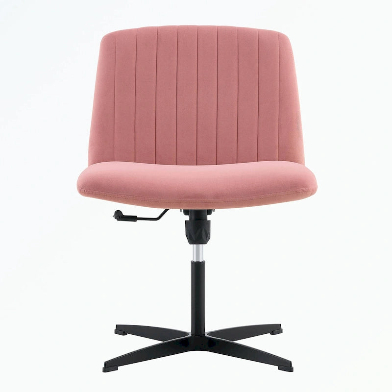 Silla de oficina giratoria ajustable de 360° con base negra