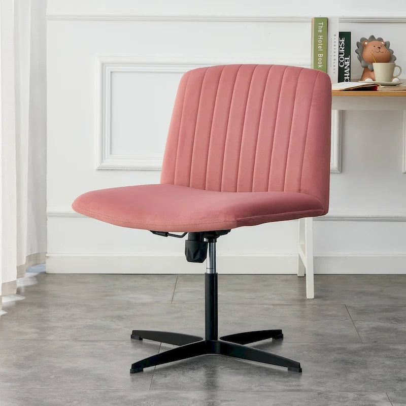 Silla de oficina giratoria ajustable de 360° con base negra